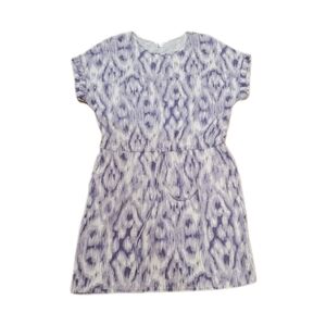 Hilary Radley Purple/White patterned drawstring waist dress size Large‎